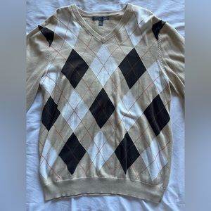 Old Navy Argyle Oversized Sweater